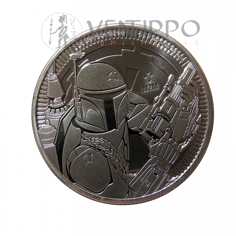 Nive, 2 $ Plata ( 1 OZ.  999 mls. ) 2020 Boba Fett, BU.