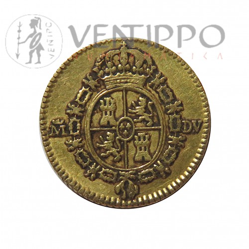 Carlos III, 1/2 Escudo Oro, 1786 Madrid DV.