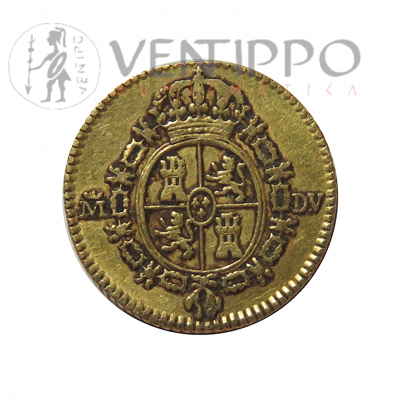 Carlos III, 1/2 Escudo Oro, 1786 Madrid DV.