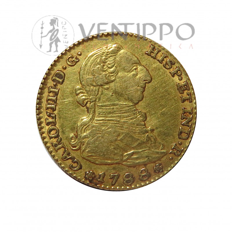 Carlos III, 2 Escudos oro, 1788 Madrid M.