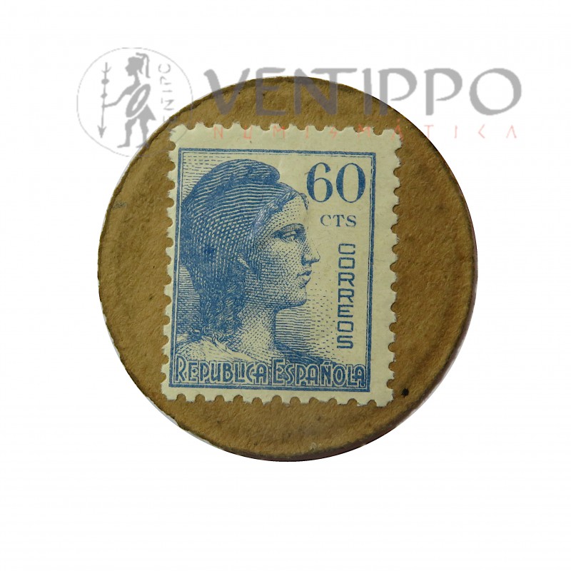 IIª República, Cartón Moneda, 60 CTS Alegoría República ( 1938 )