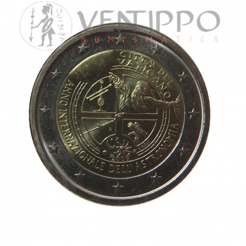 Vaticano, Cartera oficial 2 €, 2009 Año Internacional de Astronomía