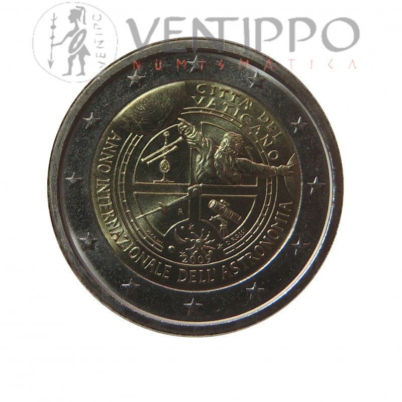 Vaticano, Cartera oficial 2 €, 2009 Año Internacional de Astronomía