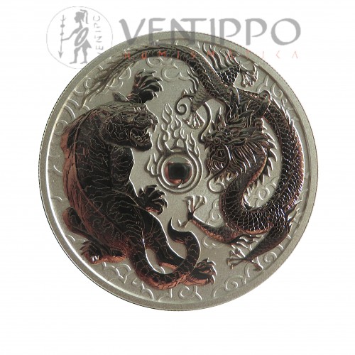 Australia, Dollar plata ( 1 OZ ley 999 mls. ) 2018, Tigre Dragón 2018.