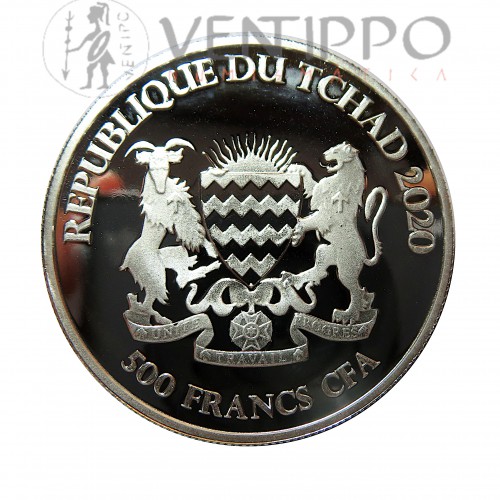 Tchad, 500 Francs ( 31,10 grs. ley 999 mls. ) 2020 Caballo Céltico, BU.